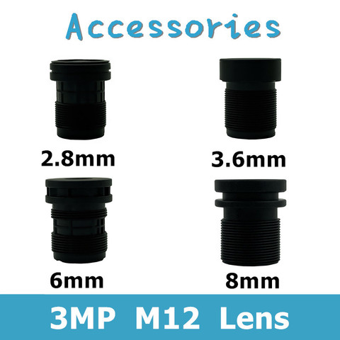 3.0MP CCTV Lens For IP AHD Camera M12 1/2.7 1.66mm/2.8mm/3.6mm/6mm/8mm Full HD Security Surveillance ► Photo 1/6