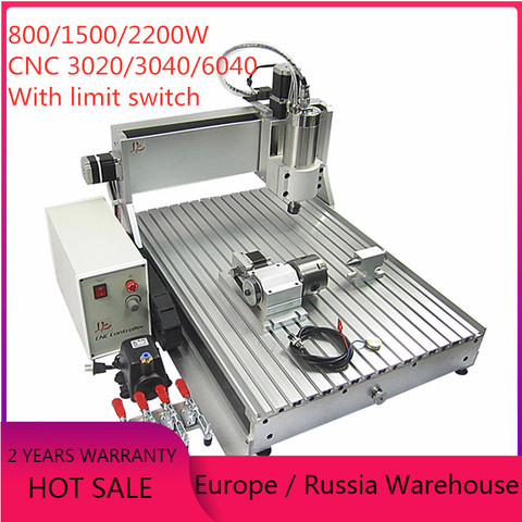 cnc router 3020 small automatic woodworking engraving 3040 carved 3d metal jade milling machine 6040 for wood metal carving ► Photo 1/6