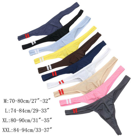 Men's G-String Briefs Shorts Underpants  10 Colors Solid Low Waist Thongs ► Photo 1/6