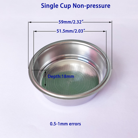 51mm Single-Cup Coffee Machine Filter Basket  Non-Pressure for Household Coffee Maker Kitchen Accessories Coffee Parts ► Photo 1/6