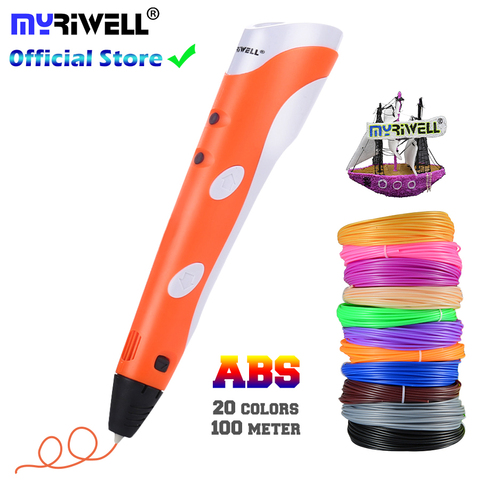 3D Pen Model 3D Printer Drawing Magic Printing Pens With 100M Plastic ABS Filament School Supplies For Kid Birthday Gifts ► Photo 1/6
