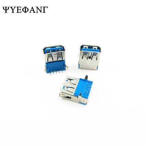 10pcs/lot USB 3.0 PCB Mount Socket DIP Type A Female Right Angle 9 Pin DIP Socket Connector 90 Degrees ► Photo 1/1
