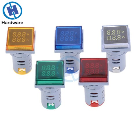 New Square LED Digital Dual Display Voltmeter Ammeter Voltage Gauge Current Meter Measurement  AC 60-500V 0-100A ► Photo 1/6