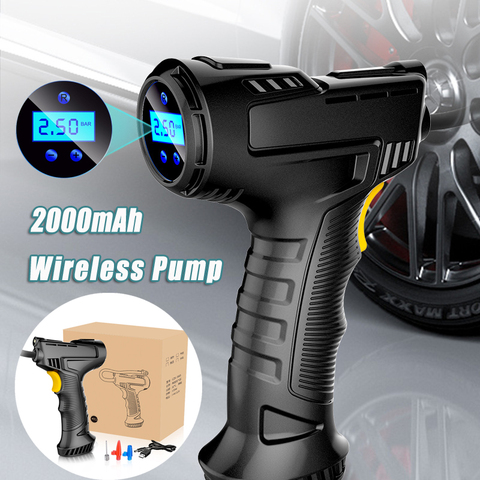 120W Rechargeable Air Compressor Wireless Inflatable Pump Portable Air Pump Car Tire Inflator Digital for Car Bicycle Balls ► Photo 1/6