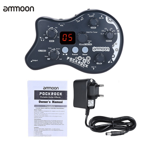 ammoon PockRock Guitar Pedal Multi-effects Processor Guitar Effect Pedal 15 Effects Power Adapter Guitar Accessories ► Photo 1/6