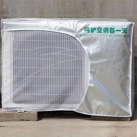 Outdoor Air Conditioner Dust Cover Silver Waterproof Outer Polyester Anti-Snow Anti-Dust Cleaning Rainproof Cover  AGL003 ► Photo 1/5