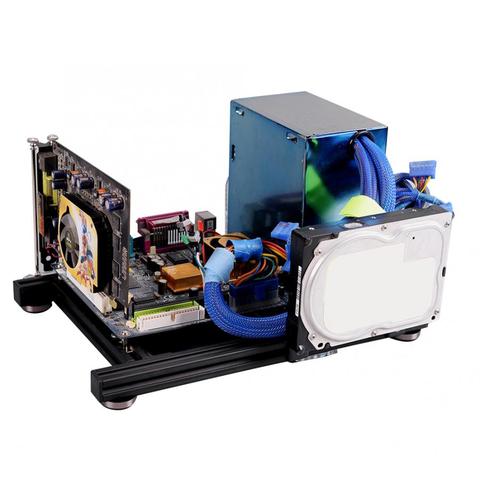 DIY Open Frame PC Case for ITX Mainboard Heat Dissipation Aluminum Alloy Computer Chassis Bare Building Blocks Frame ► Photo 1/6