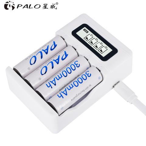 USB battery charger smart LCD screen charge for 2A 3A AA AAA NI-MH nimh ni mh batteries ► Photo 1/6