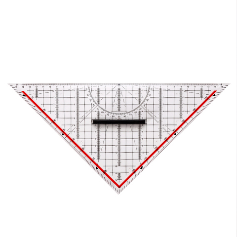 14CM/20CM/30CM Drawing Triangle Ruler Protractor Measurement Ruler With Handle Multi-function Drawing Design Ruler Stationery ► Photo 1/6