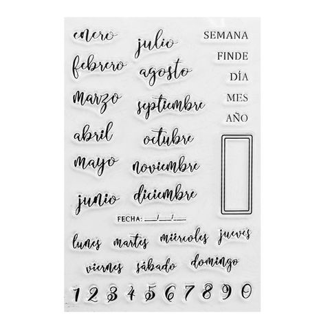 Spanish Dates Silicone Clear Seal Stamp DIY Scrapbooking Embossing Photo Album Decorative Paper Card Craft Art Handmade Gift ► Photo 1/6