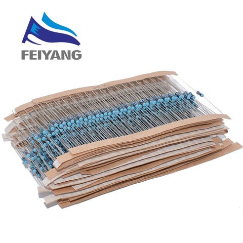 300 600 PCS /Set 1/4W Resistance 1% 30 Kinds Each Value Metal Film Resistor Assortment Kit resistors 100R 1K 47K 10K 100K 4K7 ► Photo 1/2