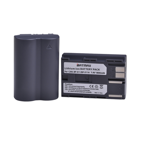 Batmax BP-511A BP 511A BP511A BP-511 Camera Battery for Canon EOS 300D 10D 20D 30D 40D 50D D30 D60 5D G6 OS 30D 40D ► Photo 1/6