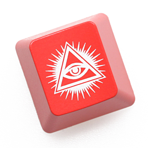 Novelty Shine Through Keycaps ABS Etched back lit black red esc Eye of Providence All seeing Eye God ► Photo 1/5