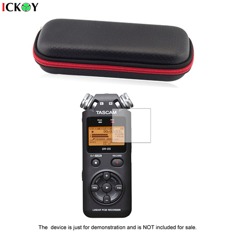 Portable Hard EVA Case Storage Bag   LCD Screen Protector Shield Film for Tascam DR-05X DR-05 Recorder Accessories ► Photo 1/6