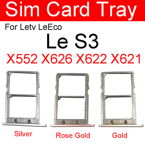 Sim Card Tray Holder For LeEco LeTV Le S3 X552 Sim Card Slot Adapter For Letv S3 X626 X622 X621 Replacement Repair Part ► Photo 1/1