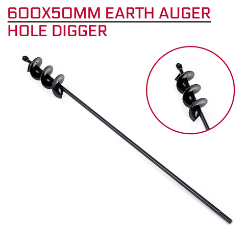 1pcs 600x50mm Earth Auger Hole Digger Tool Borer Post Hole Digger Garden Auger Tool Garden Planting Machine Drill Bit ► Photo 1/6