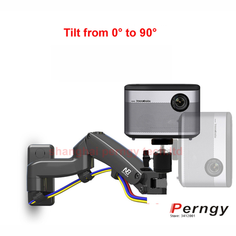 DL-F15PR universal projector wall mount gas spring Full Motion 2-7kg mini projector mount small projector holder with 6mm screw ► Photo 1/1