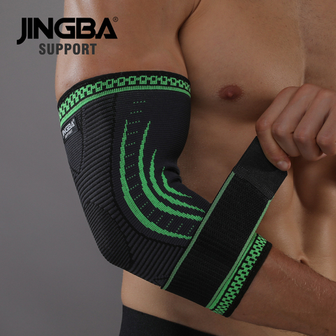 JINGBA SUPPORT 1PCS Compression Elastic Nylon Basketball Elbow brace support protector Volleyball Fitness Bandage Elbow pads ► Photo 1/6