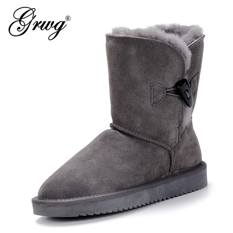 Wholesale/Retail High Quality Women's Australia Classic Snow Boots Real Leather Natural Fur Winter Boots Brand Womens Warm Shoes ► Photo 1/6