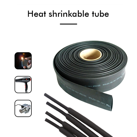 5M/100M Black Polyolefin Shrinking Assorted Heat Shrink Tube Wire Cable Insulated Sleeving Tubing wire Connector Protector ► Photo 1/6