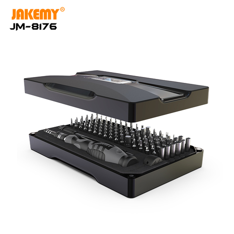 JAKEMY JM-8176 106 IN 1 Precision Screwdriver Set Magnetic Bits Screw Driver With Extension Bar for Mobile Phone Repair Tools ► Photo 1/6