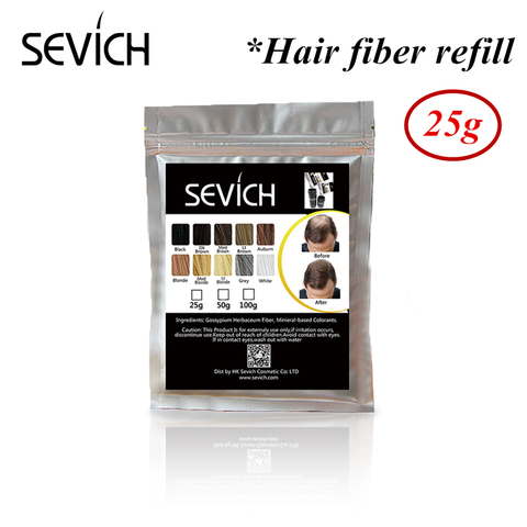 Sevich Beauty Hair Loss Treatment Concealer Hair Fiber Keratin Hair Building Fibre Styling powder Refill 25g 10colors ► Photo 1/6