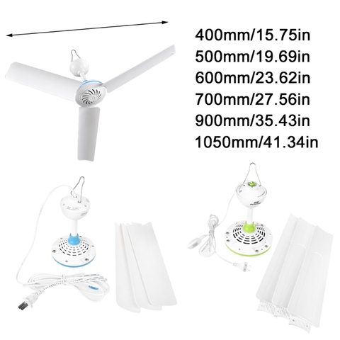 AC 220V 15.7 to 41 inch Silent Ceiling Fan Mute Electric Hanging Fan with Switch for Dining Living Room Home Bed Dormitory ► Photo 1/6