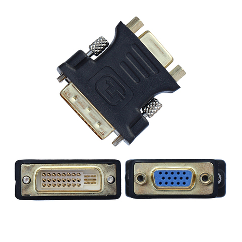 Black Color DVI-I to VGA  Male To Female Connector Adapter Convert For Computer ► Photo 1/6