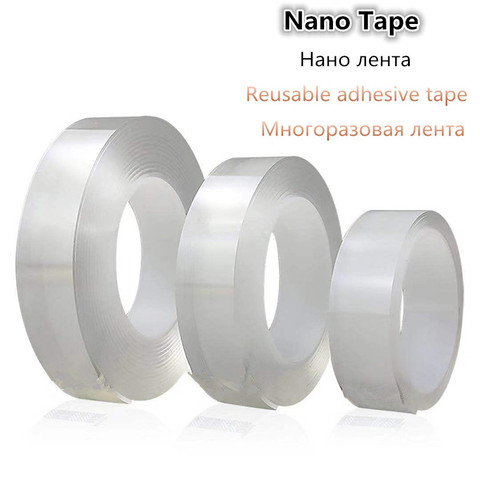 1 Roll Reusable Transparent Double-sided Tape Can Washed Acrylic Fixing Tape Nano tape No Trace Magic Car Double-sided Tape ► Photo 1/2