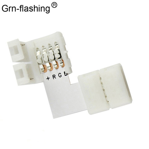 10mm 4 Pin led RGB connector L shape For connecting corner right angle 10mm 5050/2835/3528  RGB LED Strip Lights power connector ► Photo 1/6