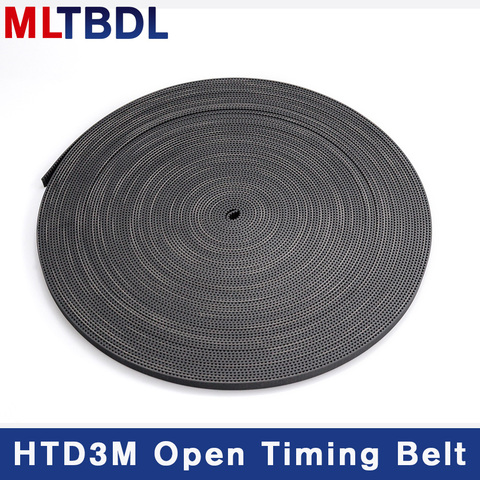 Arc Tooth HTD 3M Open Synchronous belt Width 6/9/10/12/15/17/20/25mm Rubber fiberglass Neoprene HTD3M pulley Laser Engraving CNC ► Photo 1/6