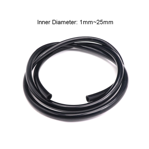 1/2/5/10Meter Black Food Grade Silicone Flexible Tubing ID 1mm x OD 3mm - ID 25mm x OD 31mm High Temp Resistance Hose ► Photo 1/5