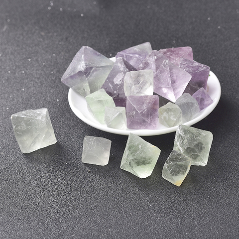 100% Natural Crystal Fluorite Octahedral Crystal Rock Specimens Healing Reiki Energy Gemstone Modern Home Decoration Crafts Gift ► Photo 1/6