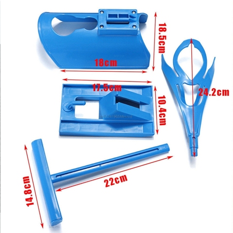 1pc Sock Slider Aid Blue Helper Kit Helps Put Socks On Off No Bending Shoe Horn Suitable For Socks ► Photo 1/5