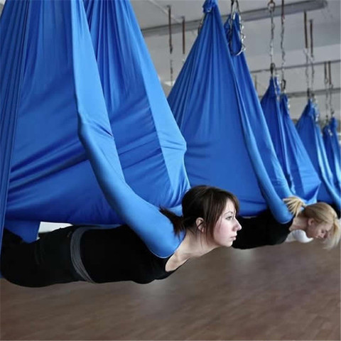 Elastic 5 meters 2017 Aerial Yoga Hammock Flying swing Latest Multifunction Anti-gravity Yoga belts for yoga training Yoga belt ► Photo 1/6