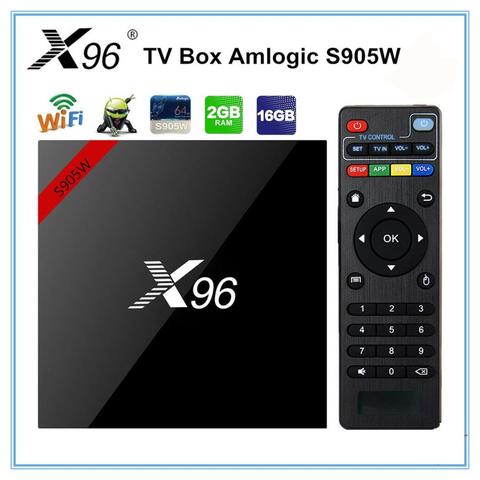 UNUIGA X96 Mini Amlogic S905W 2GB RAM 16GB ROM Android 7.1 TV Box Quad Core  Set Top Boxes XBMC Kodi Pre-installed WiFi 4K 1080P 64bit Internet TV Box  Media Streaming Device 