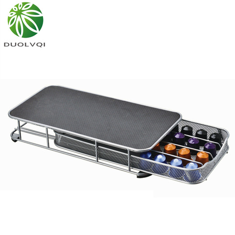 Duolvqi Coffee Pod Holder Storage Drawer Coffee Capsules Organizer for 40pcs Nespresso Capsules ► Photo 1/3
