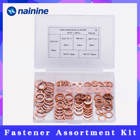 Price History Review On 120pcs Set Din7603 M5 M6 M8 M10 M12 T3 Copper Sealing Washer For Boat Crush Washer Flat Seal Ring Fitting Kit Hw151 Aliexpress Seller Nainine Official