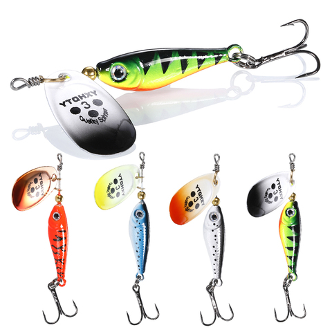 1pcs Rotating Metal Spinner Fishing Lures 11g 15g 20g Sequins Iscas Artificial Hard Bait Crap Bass Pike Fishing Tackle ► Photo 1/6
