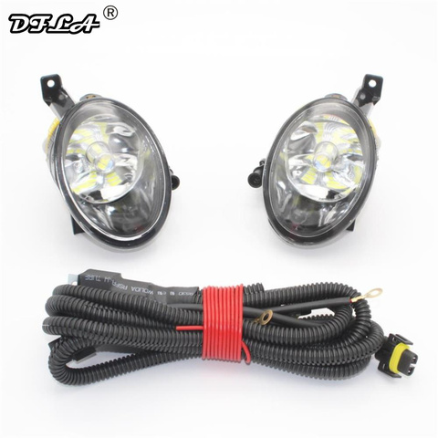 LED Fog Lamp For VW Golf 6 Jetta 6 Caddy Touran Tiguan Car-Styling Front LED Fog Lamp Fog Light And Wire ► Photo 1/6