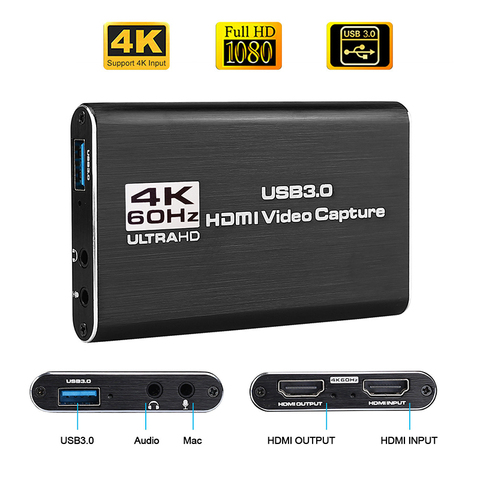 Buy Online 4k Hdmi To Usb 3 0 Video Capture Card Dongle 1080p 60fps Hd Video Recorder Grabber For Obs Capturing Game Game Capture Card Live Alitools