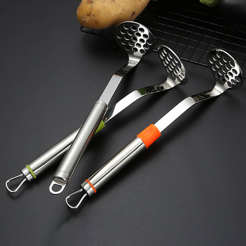 Fruit Mashers 1Pcs Pressure Mud Stainless Steel with Handle Multi Purpose Kitchen Tools for Food Mashed Potato Masher 3Color ► Photo 1/6