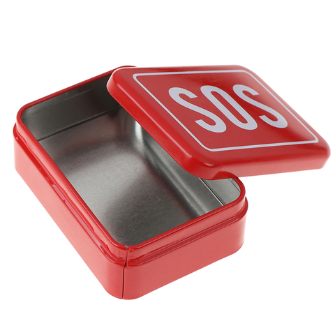 Portable SOS Tin Medicine Pill Storage Case Lid Container For Outdoor Survival Gear Kits Set First Aid Pill Box First-aid Kit ► Photo 1/6