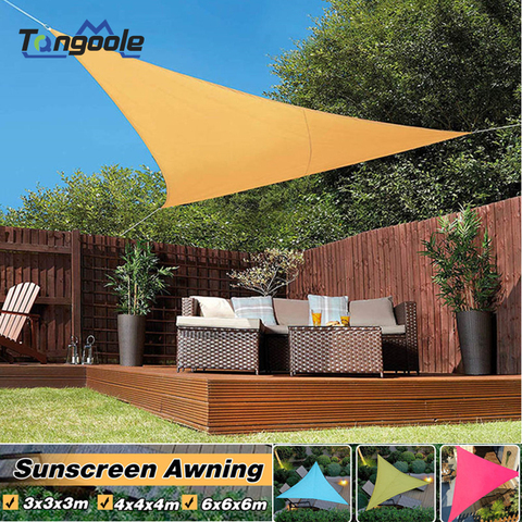 New 3/4/6m Heavy Shade Sail Sun Canopy Cover Outdoor trilateral Garden Yard Awnings Waterproof Car Sunshade Cloth Summer ► Photo 1/6