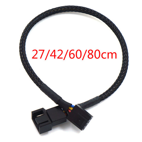 1pc PWM Extension Cable Mainboard CPU 4 PIN Fan 4P Adapter Cable Computer Case 4 PIN Power Cables Connectors 27/42/60/80cm ► Photo 1/6