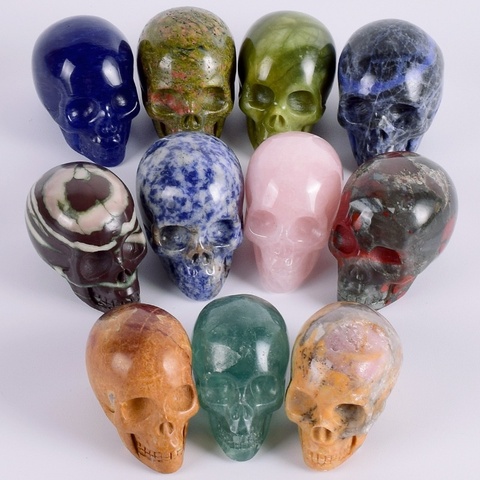 Natural crystal skull gems ghost head  carved crystal skull ► Photo 1/6