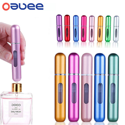 Oauee 5/8ml Refillable Mini Perfume Bottle Portable Aluminum Atomizer Refill Perfume Spray Bottle Cosmetic Container For Travel ► Photo 1/6