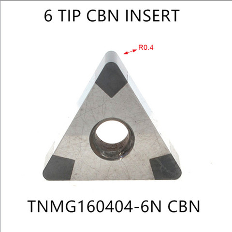Tnmg160404 Solid CBN insert tnga160404 External turning tool blade PCBN Hard Metal Material Steel Processing CNC Boring tool ► Photo 1/6