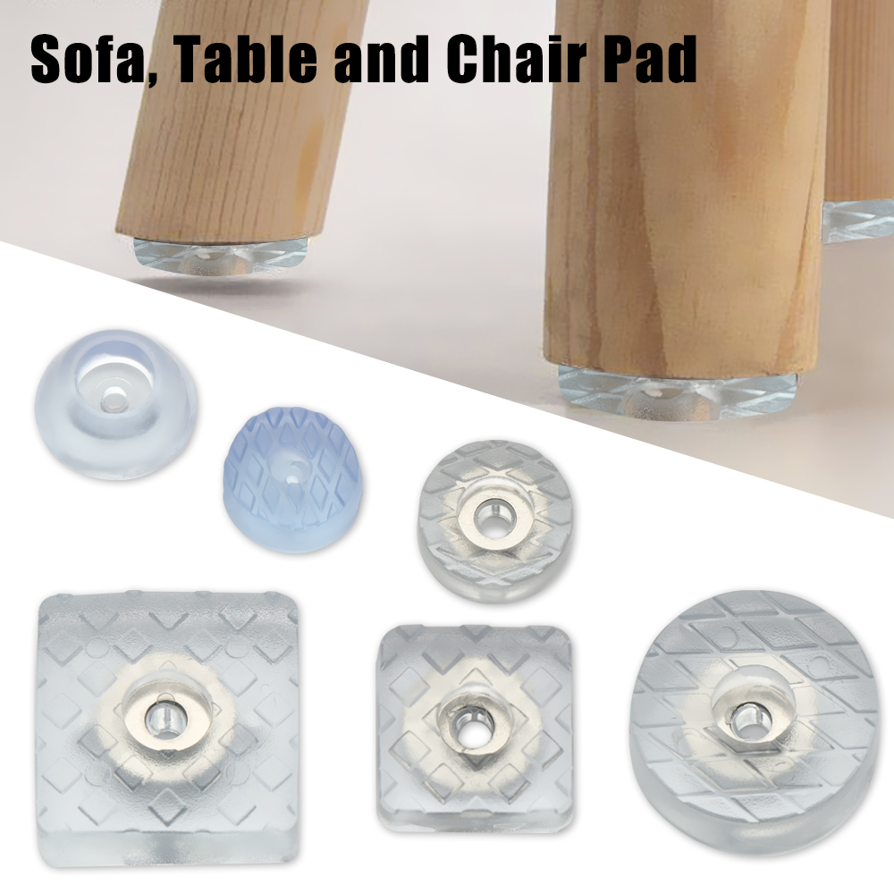 10pcs Round Furniture Leg Floor Protectors Table Chair Glides Feet Caps 