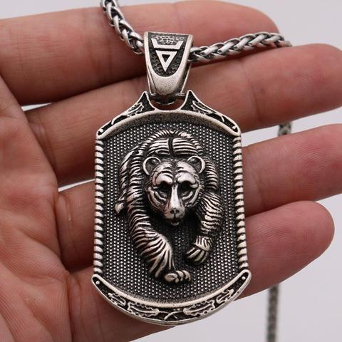 Slavic Veles Symbol Viking Jewelry Amulet Bear Pendant Necklace Men Talisman Jewlery Accesorios Mujer ► Photo 1/6